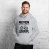 Old Man On Bike Hoodie - Image 8