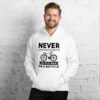 Old Man On Bike Hoodie - Image 9